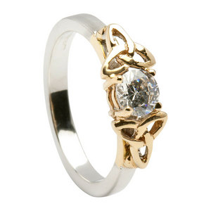 trinity Irish engagement rings two tone