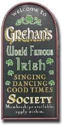 Personalized Irish pub sign