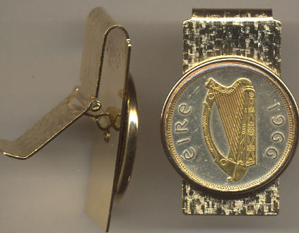 Irish Harp Coin Money Clip