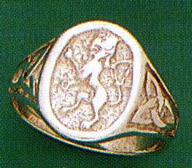 sterling silver mens Irish lion ring