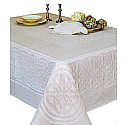 Irish Linen Damask Tablecloth Celtic Scroll