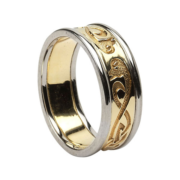 Le Cheile Celtic Wedding Bands Two Tone Le Cheile Celtic Wedding Bands Two Tone