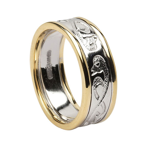 Le Cheile Irish Wedding Bands Two Tone Le Cheile Irish Wedding Bands Two Tone