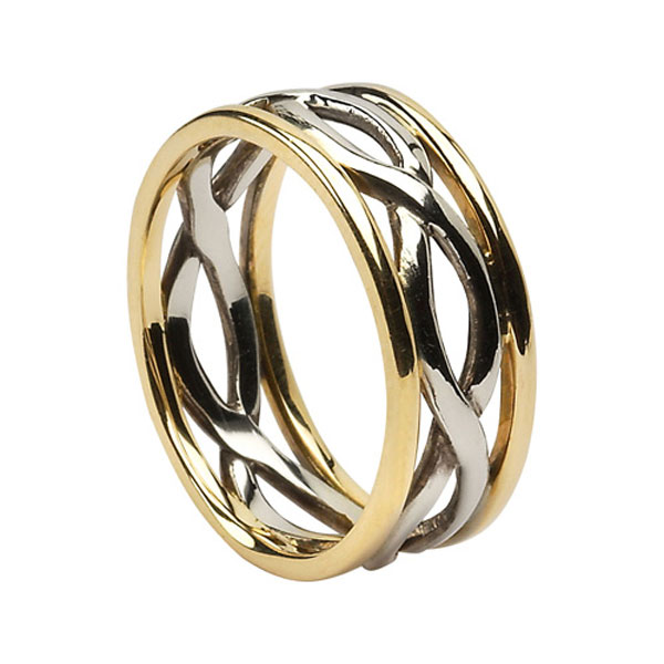 Infinity Irish Wedding Band Two Tone Infinity Irish Wedding Band Two Tone