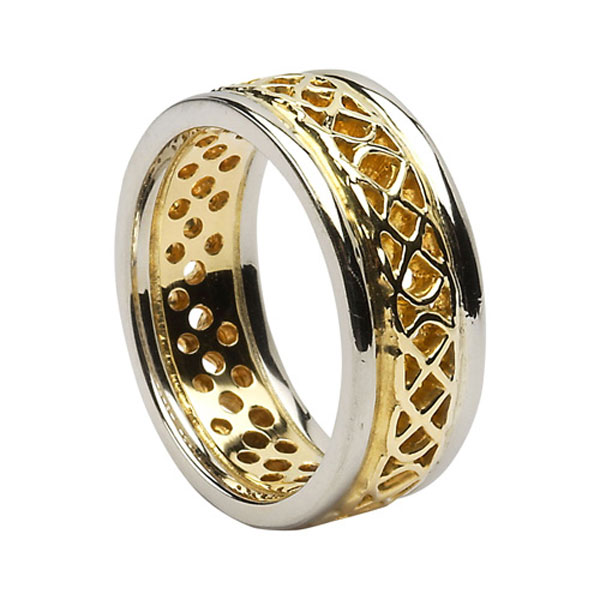 Pierced Knot Wedding Band Two Tone Pierced Knot Wedding Band Two Tone