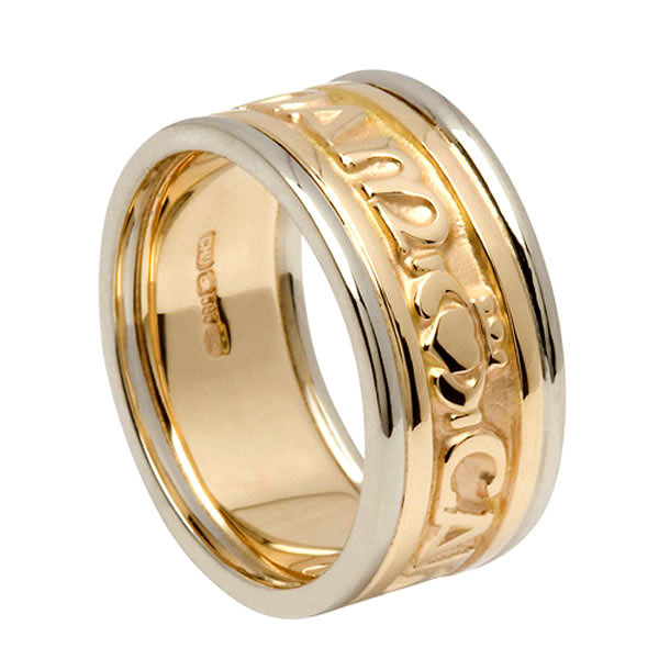 Mo Anam Cara Wedding Band Two Tone Mo Anam Cara Wedding Band Two Tone