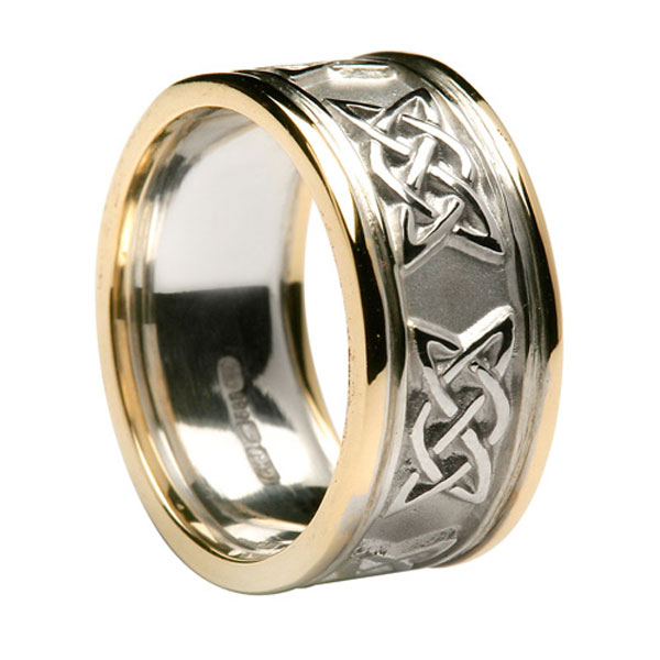 Lovers Knot Celtic Wedding Band Two Tone Lovers Knot Celtic Wedding Band Two Tone