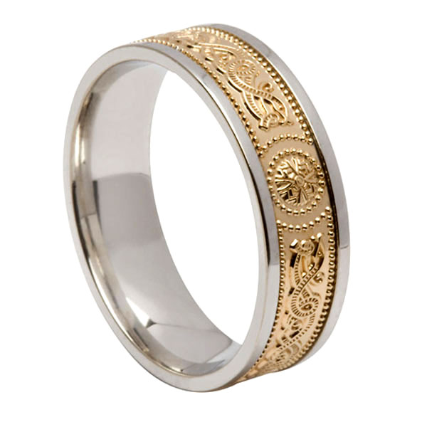 6.6 mm Celtic Warrior Band Two Tone 6.6 mm Celtic Warrior Band Two Tone
