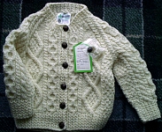 Baby Aran Cardigan Sweater Baby Aran Cardigan Sweater